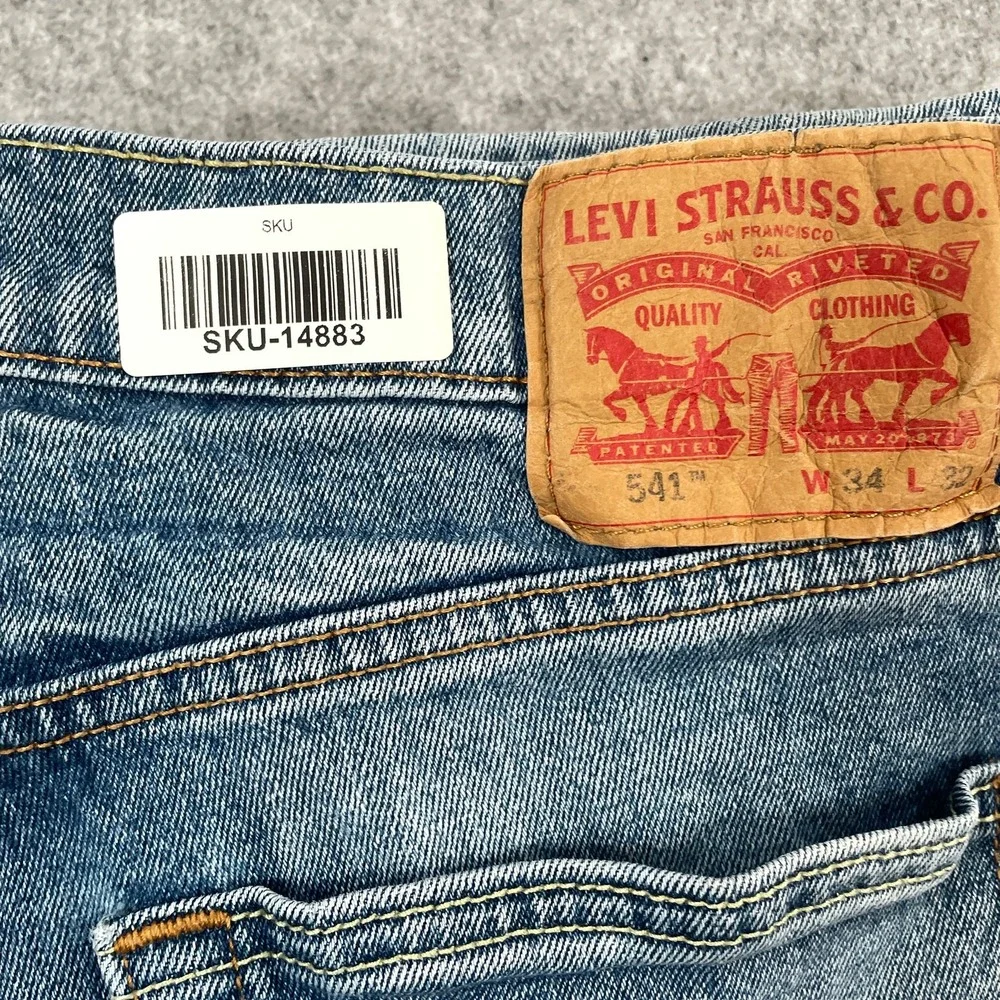 Levi's Mens 541 Athletic Taper Jeans 34x32 Blue Medium Wash Denim Casual